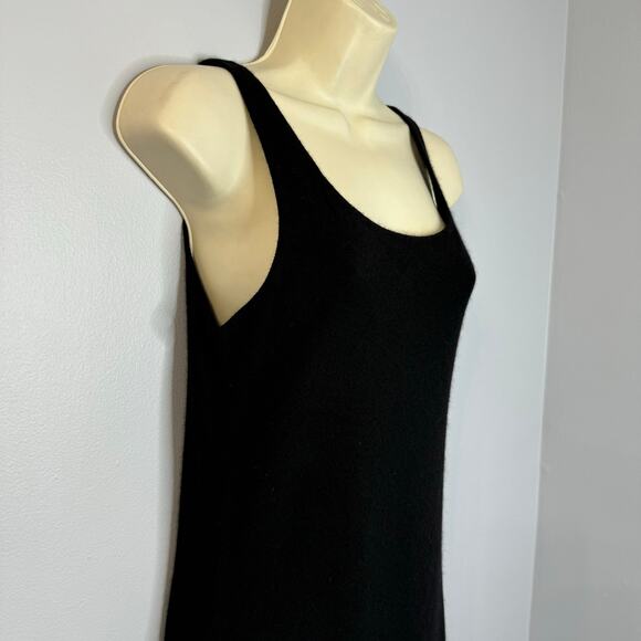 Lauren Ralph Lauren Black Knit Midi Dress Wool Angora Classic Luxury Timeless M - Picture 7 of 11